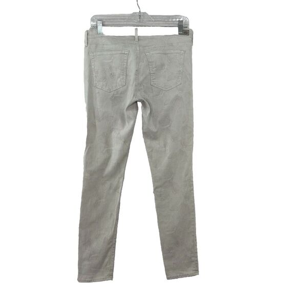 Adriano Goldschmied AG The Legging Gray Skinny Ankle Feather Print Jeans Sz 30R - Picture 2 of 6